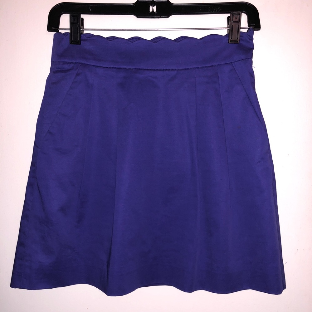 J.CREW Purple Scalloped Skirt Never Worn